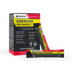 BODi Energize pre-workout fruit punch stick ready for training
