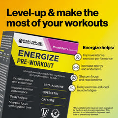 Close-up of single-serve pack highlighting convenient scoop-free pre-workout energy