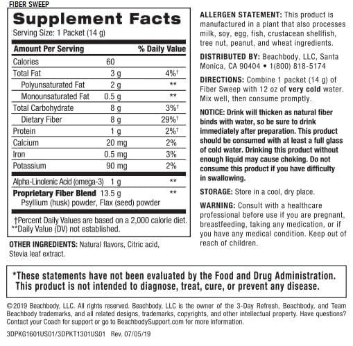 BODi nutrition labels close-up highlighting vitamins and minerals.