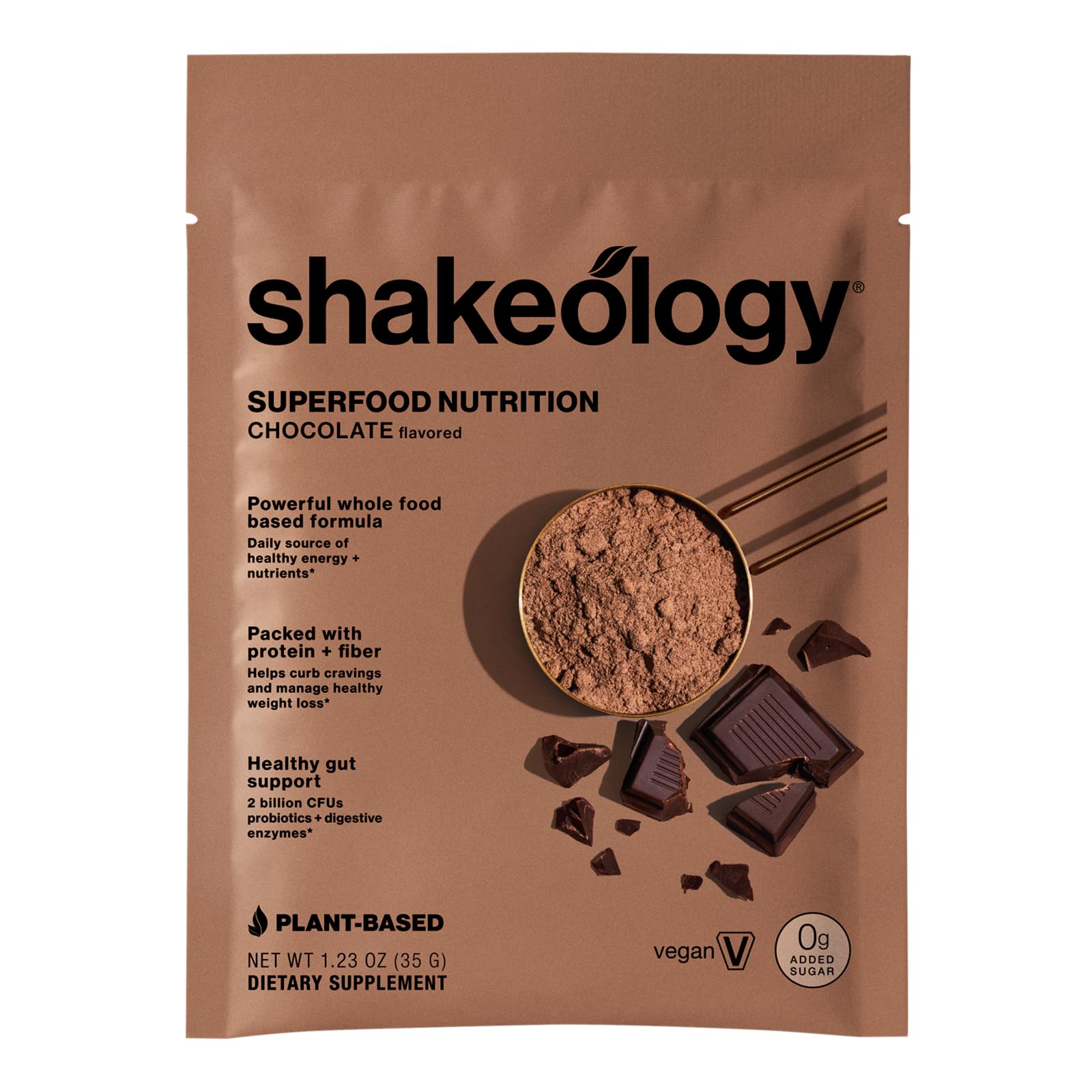BODi Shakeology gluten-free label on packaging.