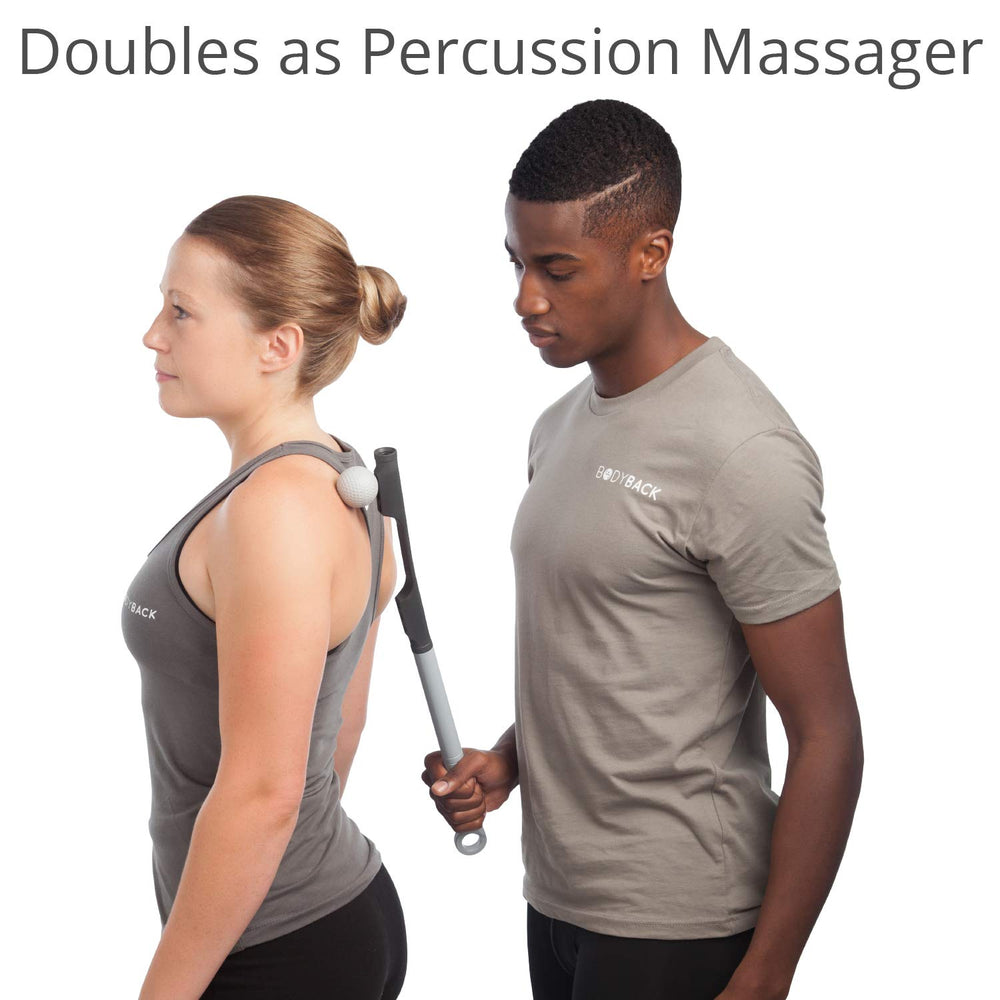 Body Back AccuMassage 20inch-handle extends reach for solo back and shoulder work.