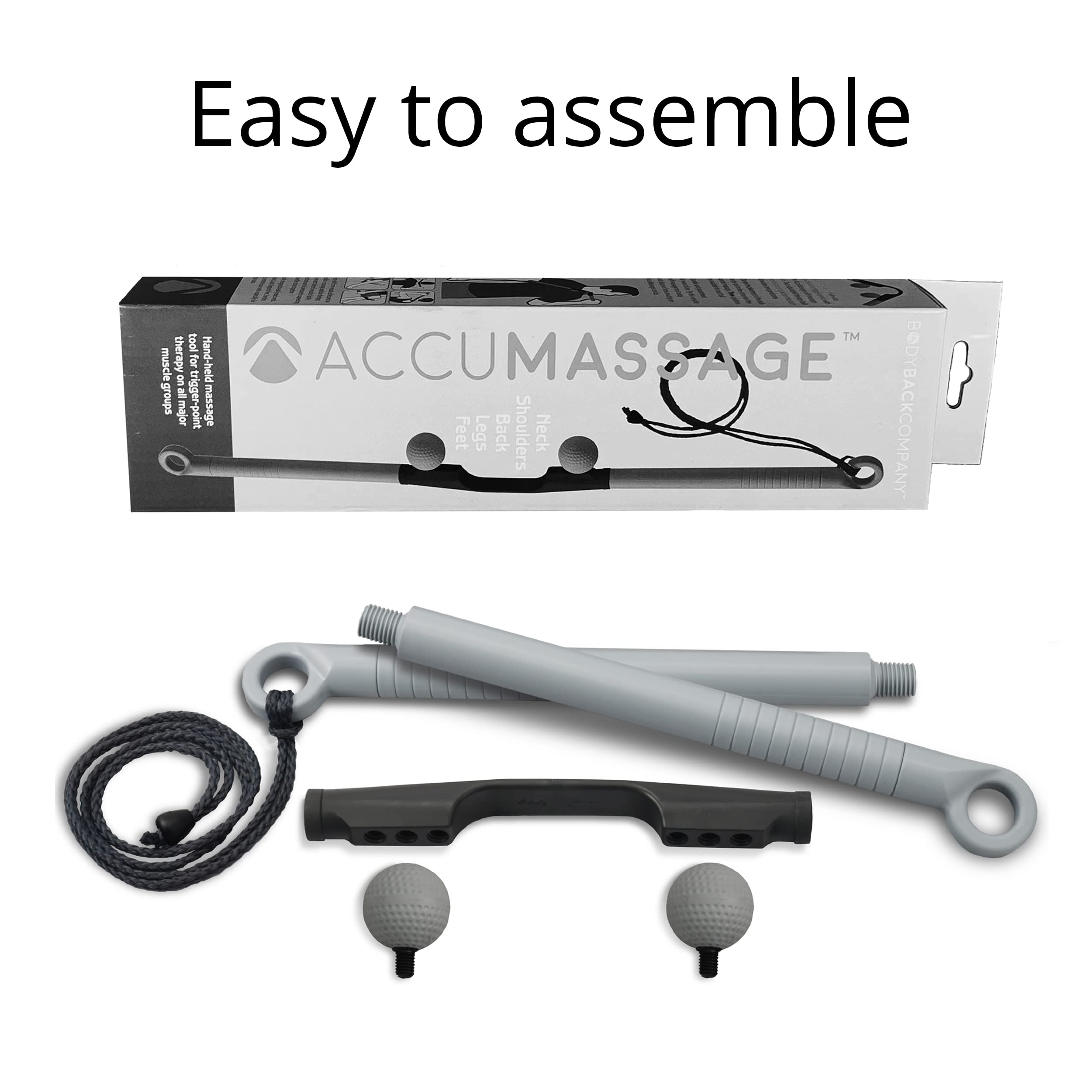 Body Back AccuMassage adjustable-neck-balls allow customizable neck pressure points.