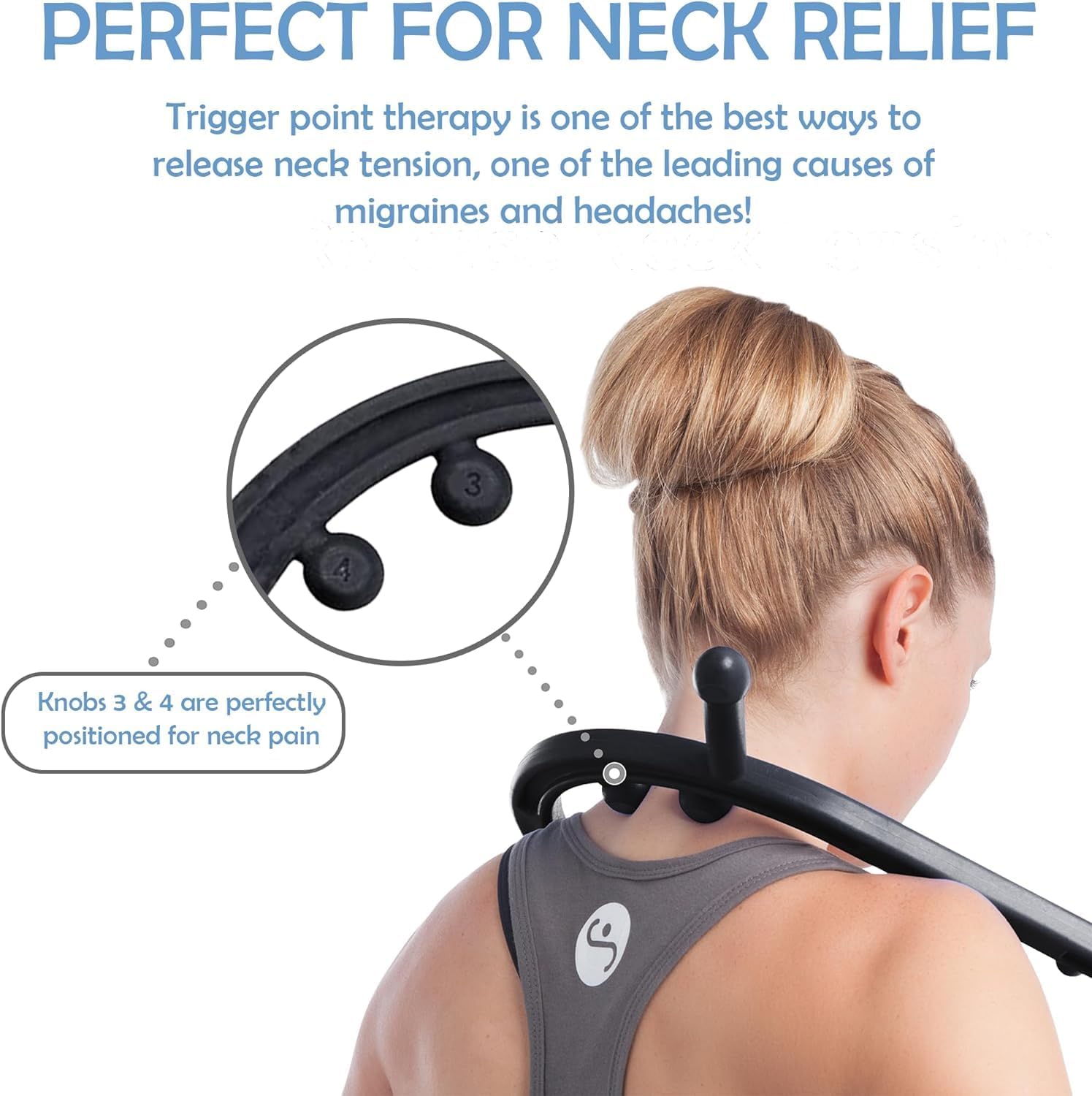 Back massage with ergonomic grip for precise control.