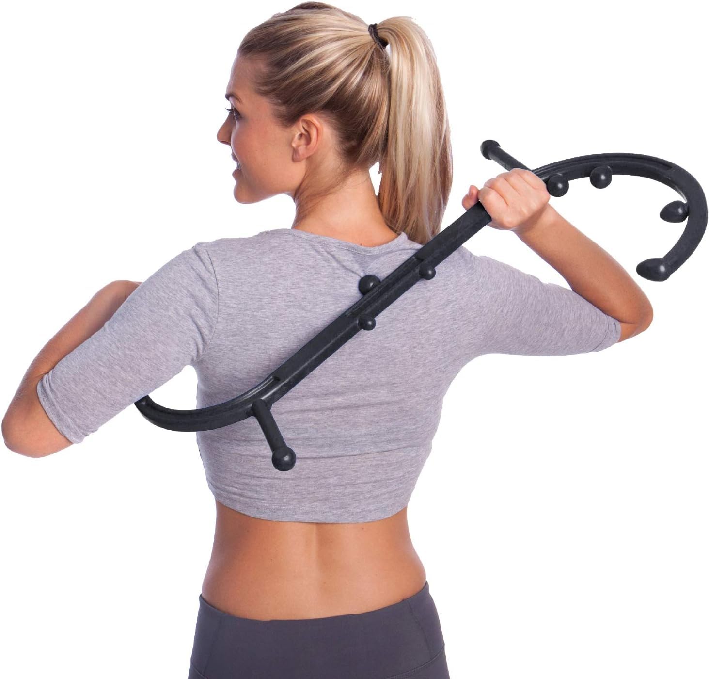 Close-up of knobs on Body Back Buddy Classic for deep tissue work.