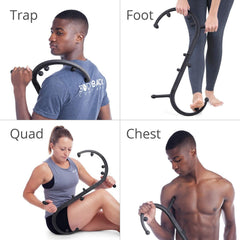 Two-hook design provides leverage across larger muscle areas.