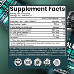 BODY C.E.O. Saw Palmetto capsules close-up for prostate wellness.