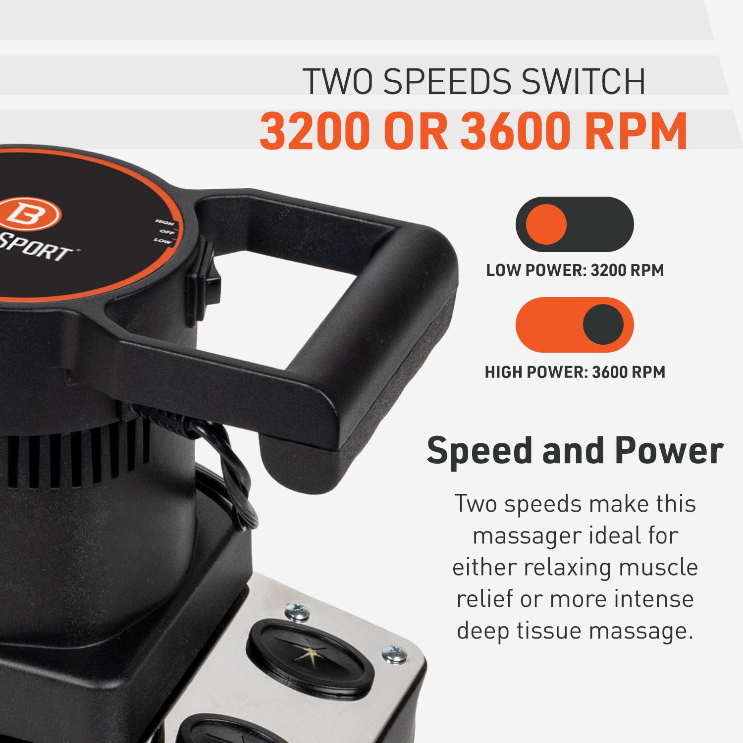 Body Sport massager lightweight build enabling convenient sessions.