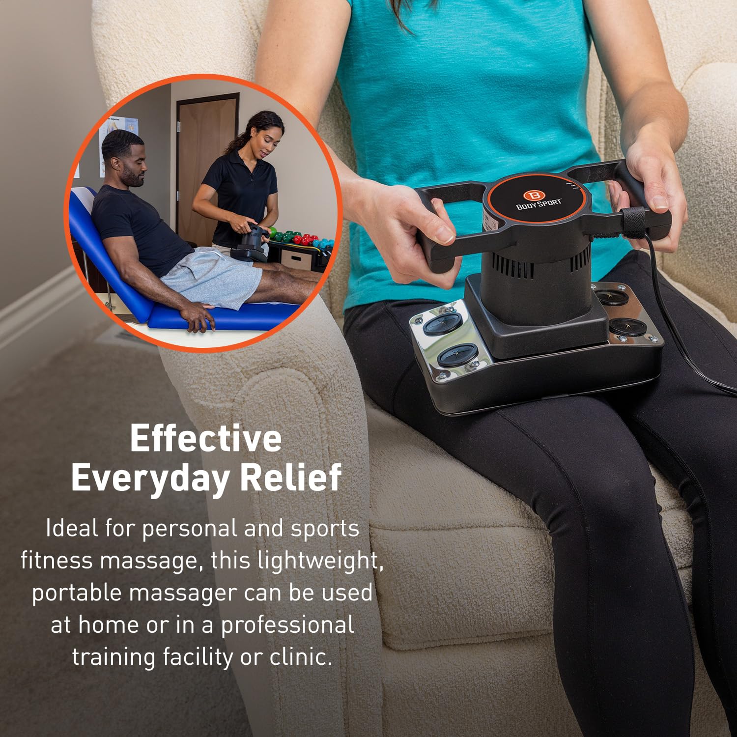 Body Sport massager professional-grade tool for targeted recovery.