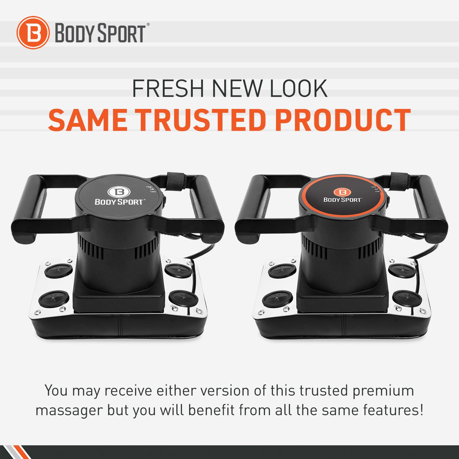 Body Sport massager with side grip for easy handling during targeted release.