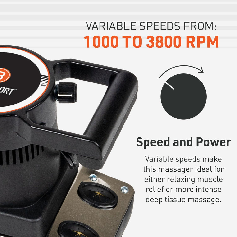 Body Sport massager on the arms for upper body recovery
