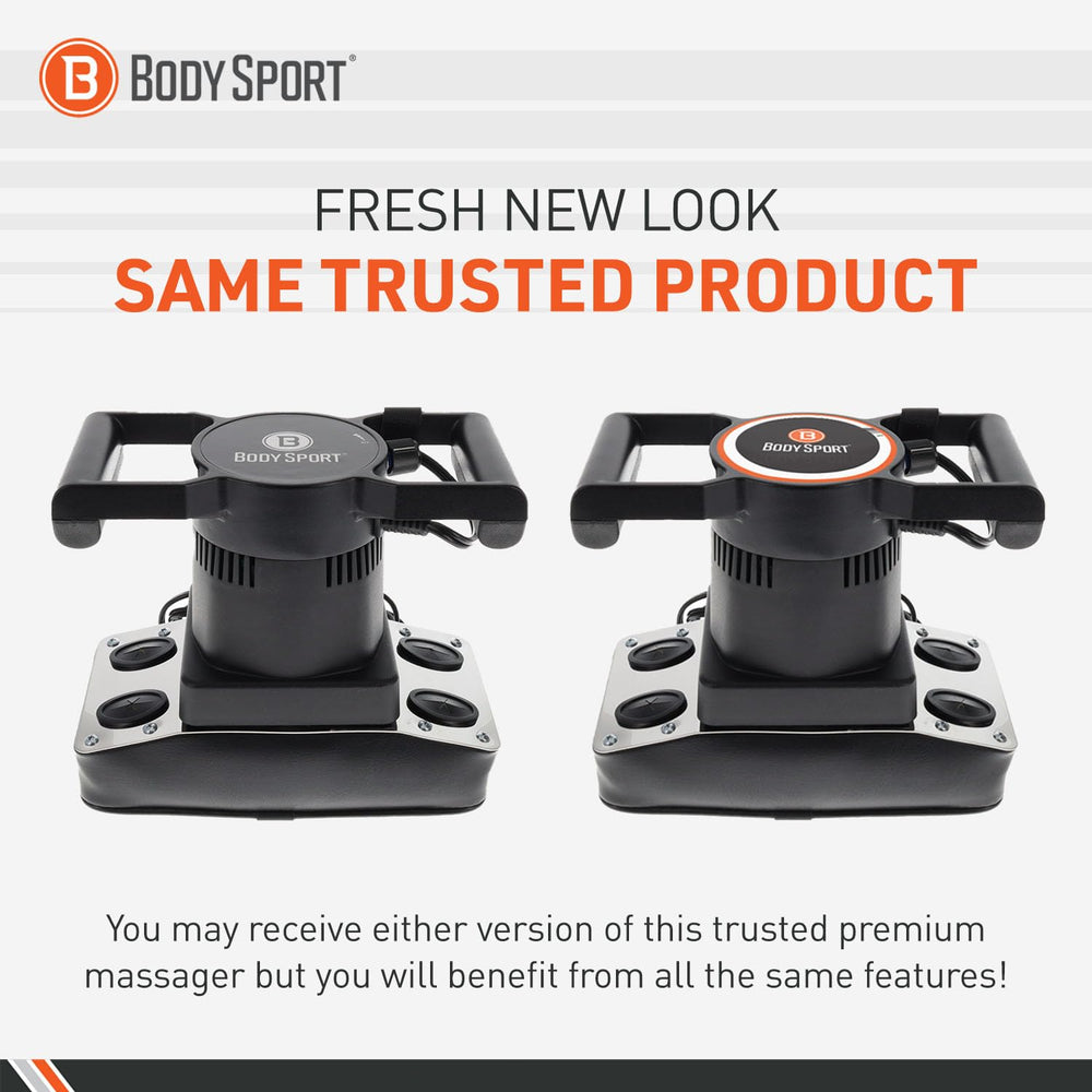 Body Sport massager on the shoulder area for tension release