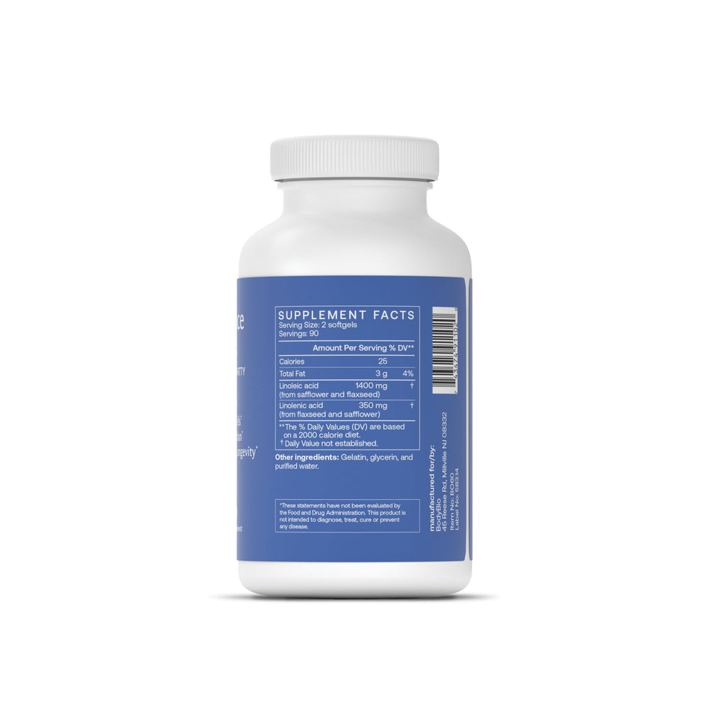 BodyBio Balance Oil pour into spoon highlighting convenient daily dosing.