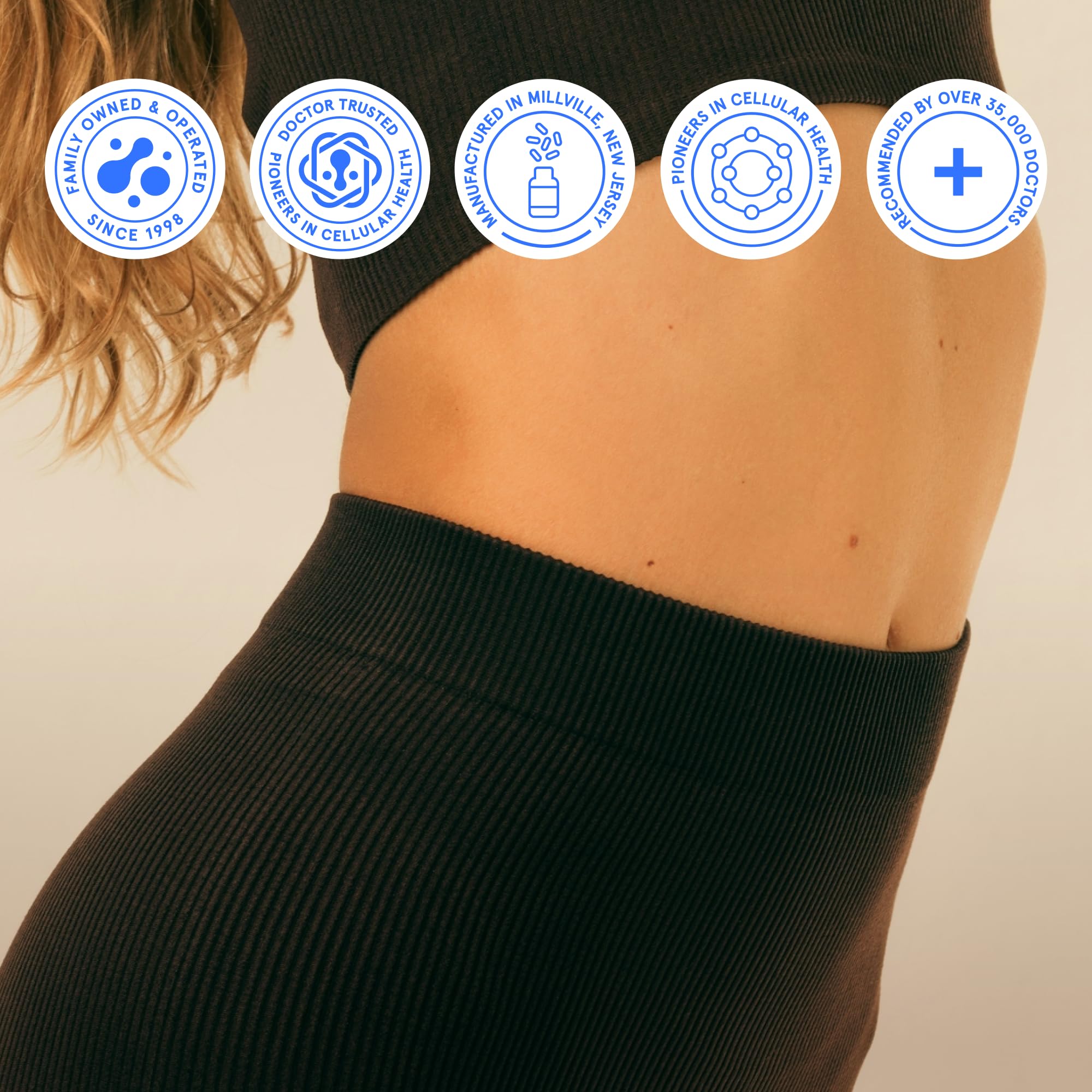 BodyBio Butyrate bottle top close-up emphasizes freshness and a secure seal.
