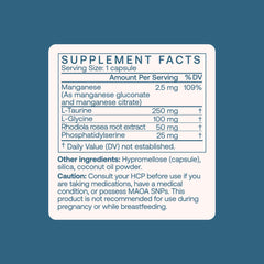 BodyBio Calm Glycine ingredient close-up emphasizes calming profile.