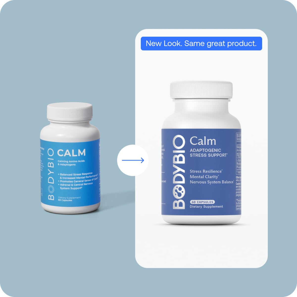 BodyBio Calm Phosphatidylserine capsule focus for cognitive balance.