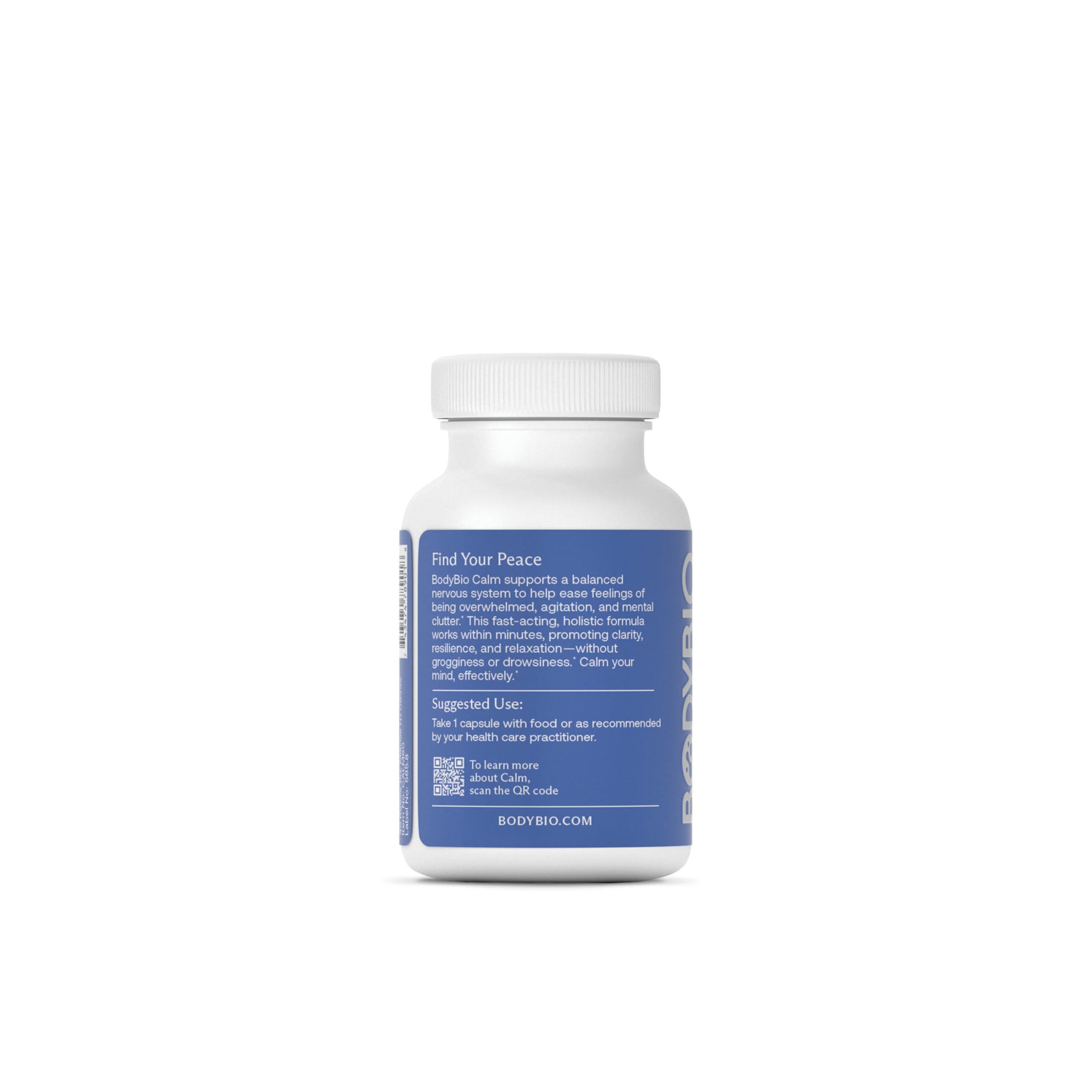 BodyBio Calm with Rhodiola highlights natural adaptogen benefit.