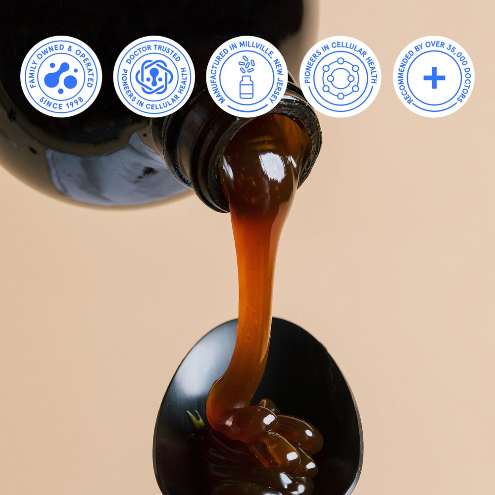 Capsules arranged on a calm surface suggest gentle daily detox.