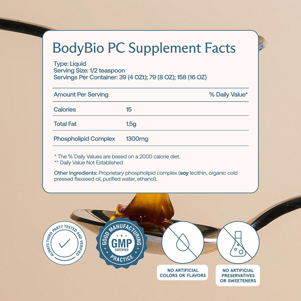 BodyBio PC capsules show concentration and steady energy support.