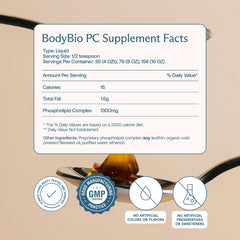 BodyBio PC capsules show concentration and steady energy support.