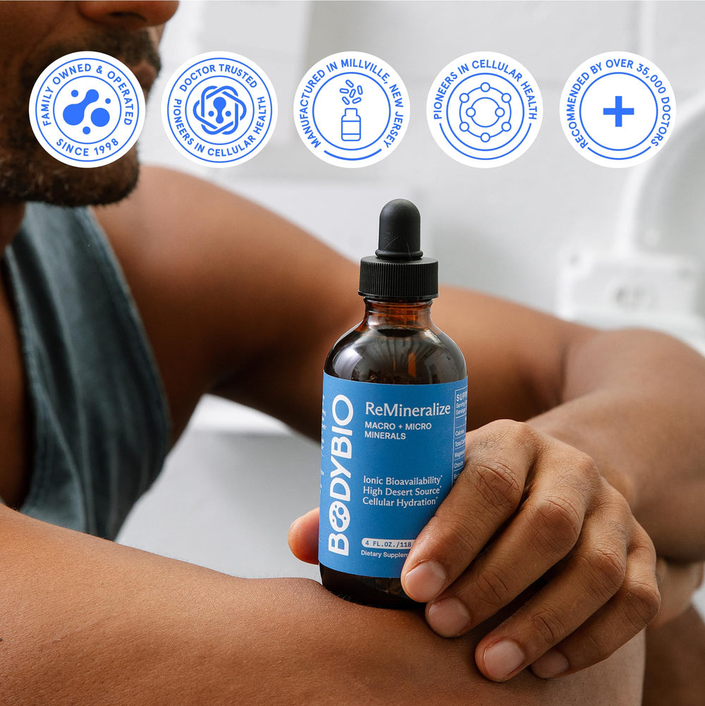 Ionic minerals dissolving in water with BodyBio ReMineralize