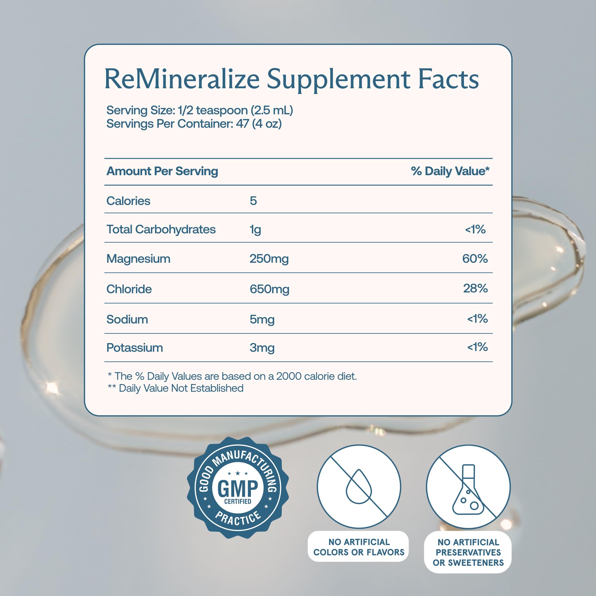 BodyBio ReMineralize being poured into water for fast absorption