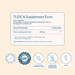 Close-up of BodyBio TUDCA capsules for clean, filler-free daily use.