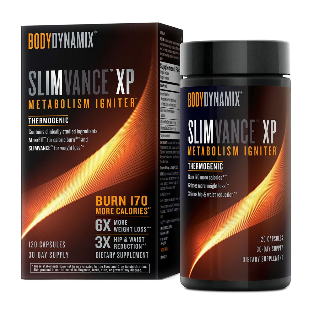 BodyDynamix Slimvance XP metabolism igniter bottle offers a clear energy-boosting daily routine