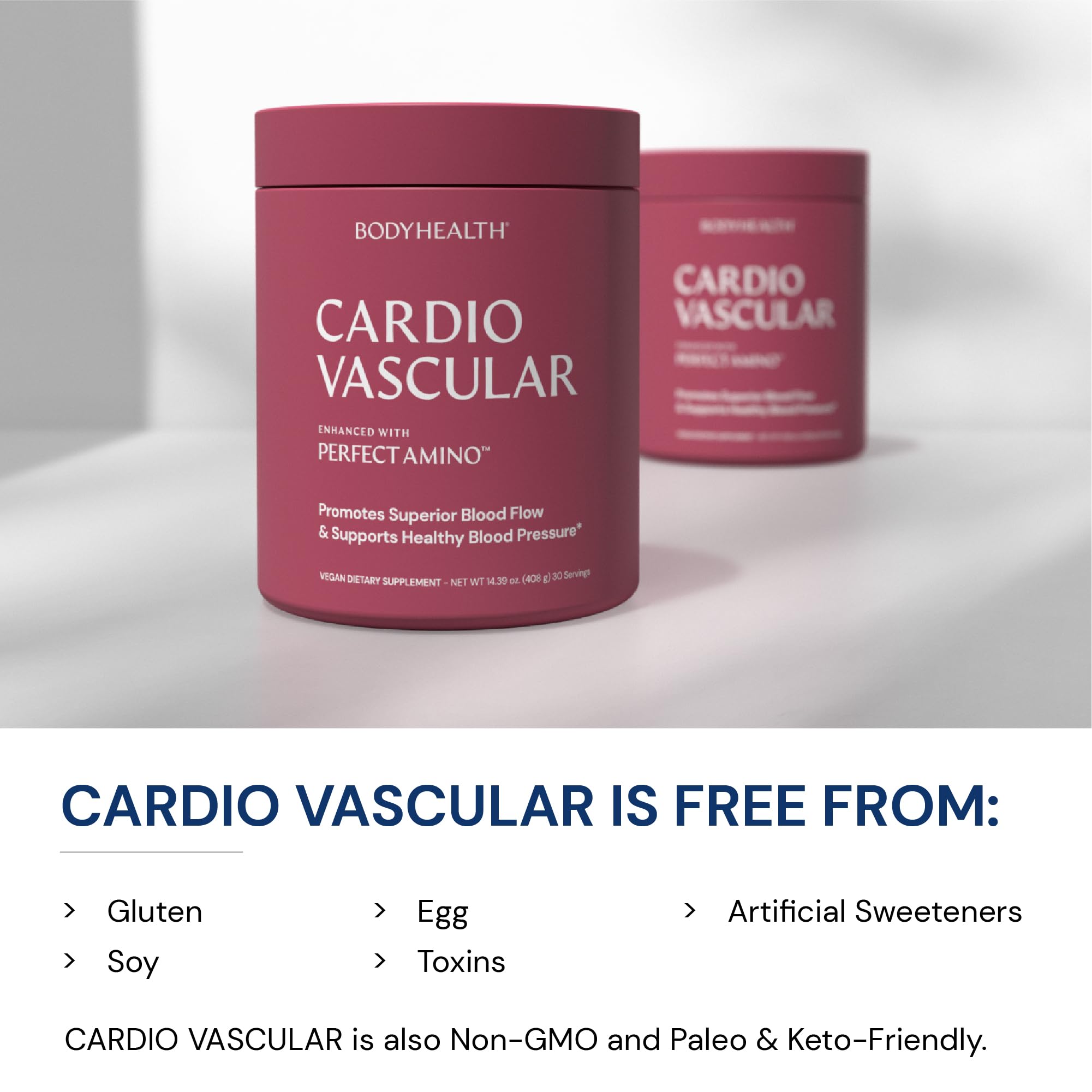 BodyHealth Cardio Vascular chocolate flavor makes daily use easier for energy support
