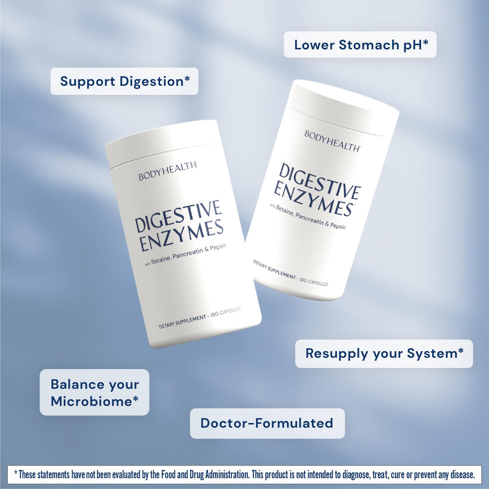 BodyHealth Digestive Enzymes pour action over capsules for quick digestion support