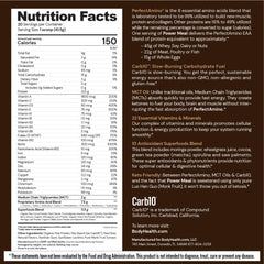 BodyHealth PerfectAmino Power Meal Shake dark chocolate blended for post-workout recovery