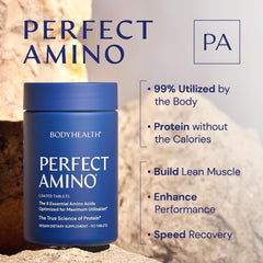Tablets arranged to emphasize the vegan formula and smooth swallowing.
