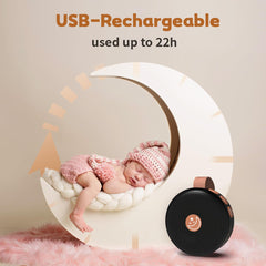 BodyHush mini sound machine black controls for quick volume and sound selection