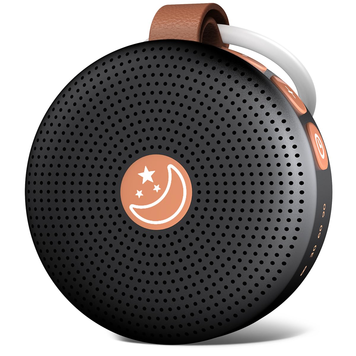 BodyHush mini sound machine black front view for compact sleep support on the go