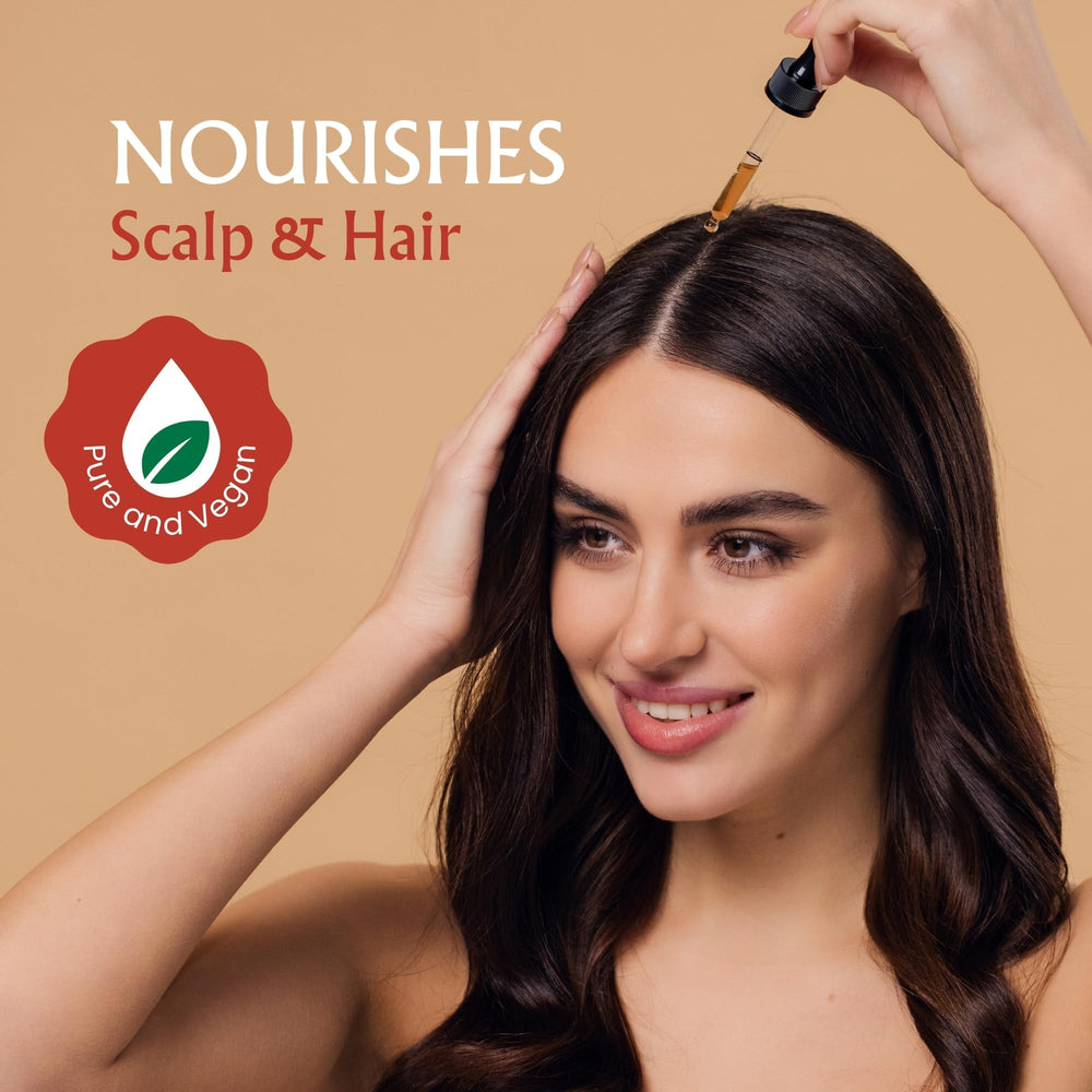 BodyJ4You rosehip oil during hair application for shine and hydration