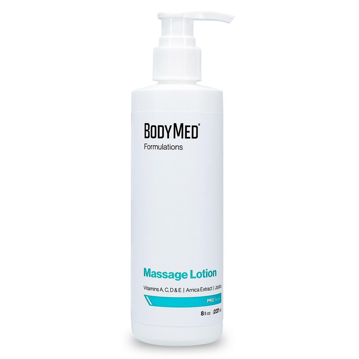 BodyMed Formulations Massage Lotion bottle with pump for easy, mess-free application.