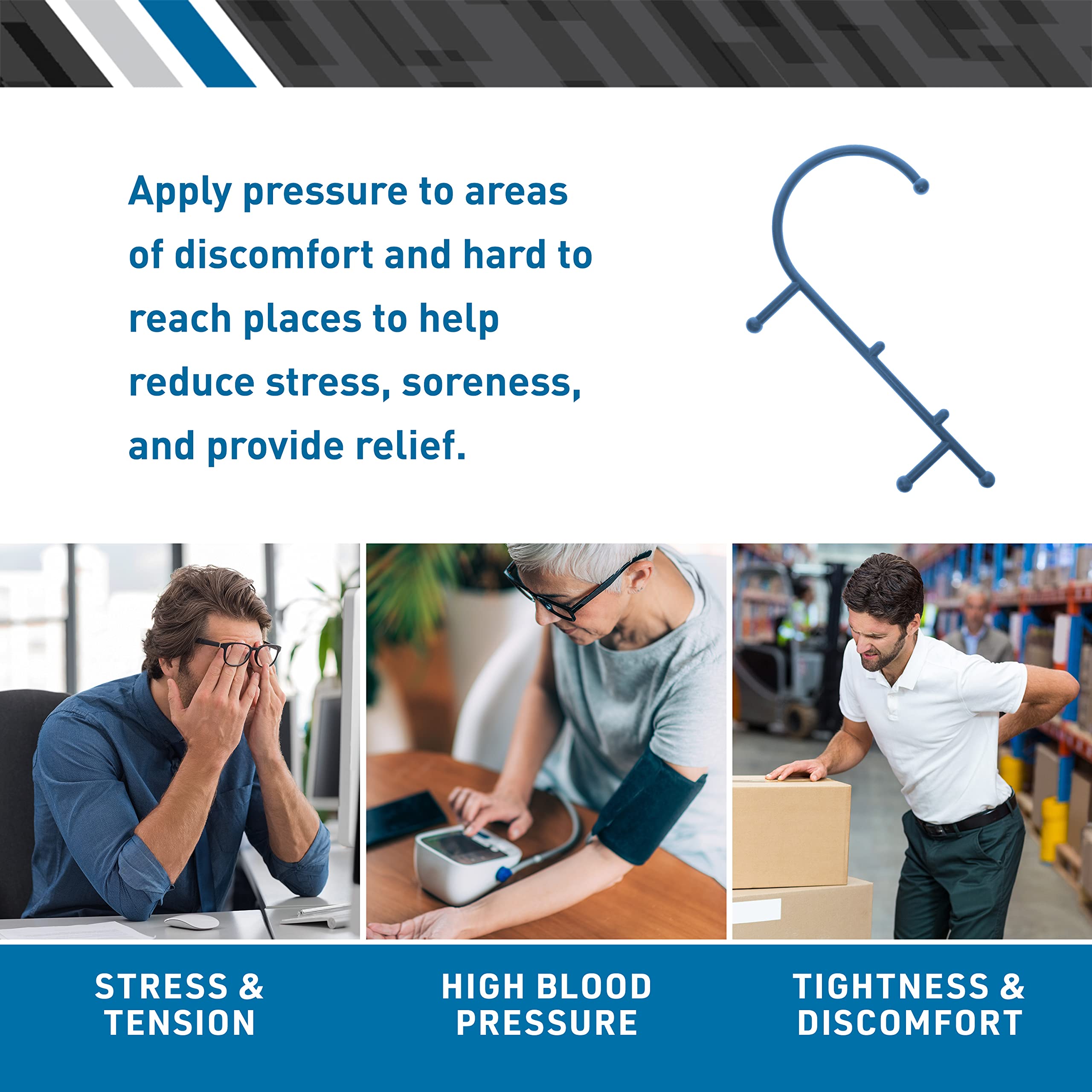 Deep-tissue capable tool helps release tension and improve flexibility.