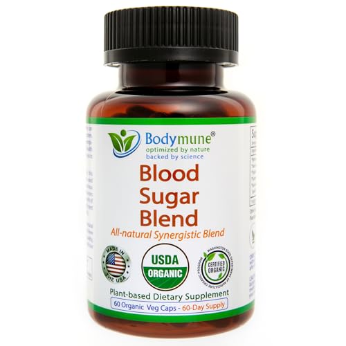 Bodymune Blood Sugar Blend ingredients spread highlighting organic botanicals for wellness