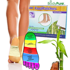 BodyPure Takesumi foot patch packaging shown for easy at-home cleansing routine.