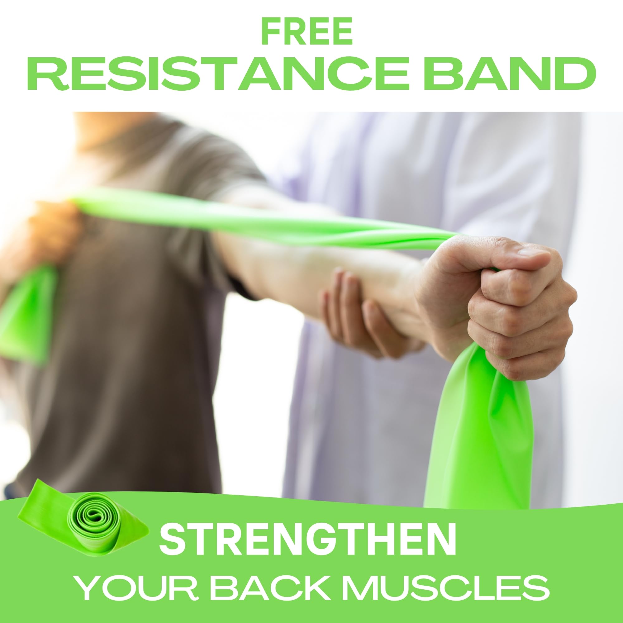 BodyTree Cross Stick with resistance band for strengthening posture muscles