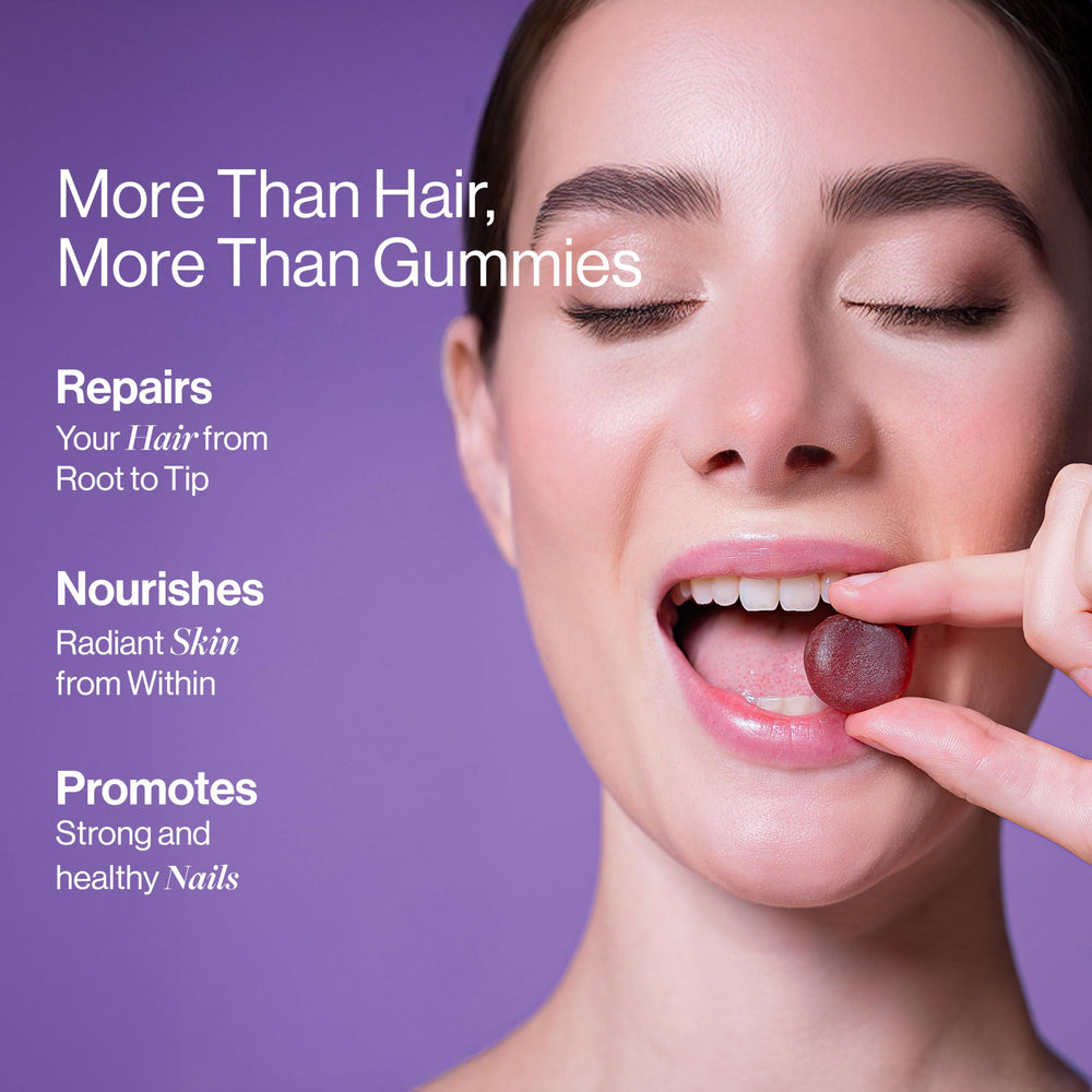 Bodywise Be label highlights ingredients like biotin, keratin, and zinc