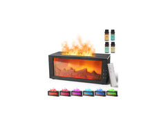 BOHOFAM fireplace diffuser with colorful flame effect for cozy ambiance