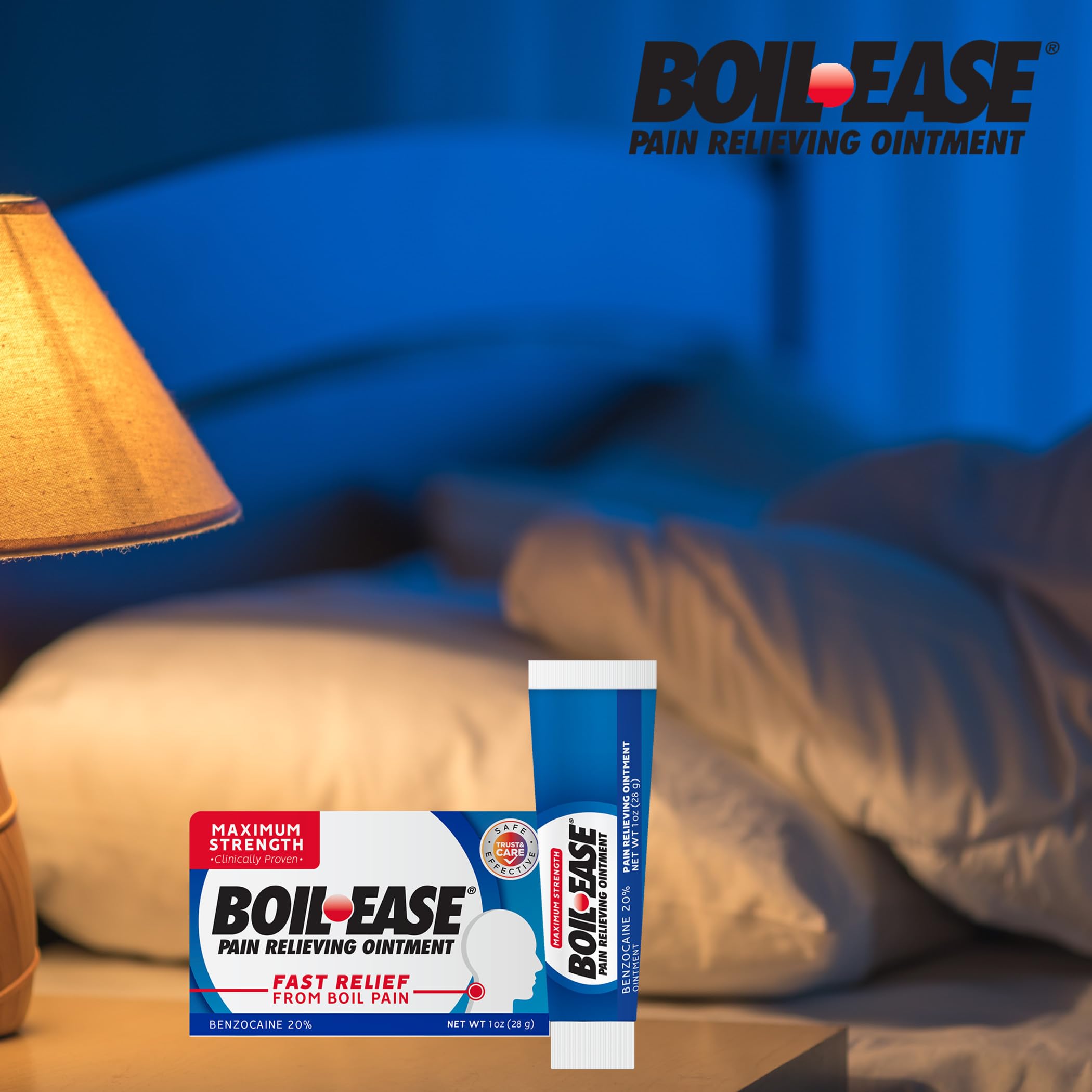 Boil Ease label front signals trusted boil relief.