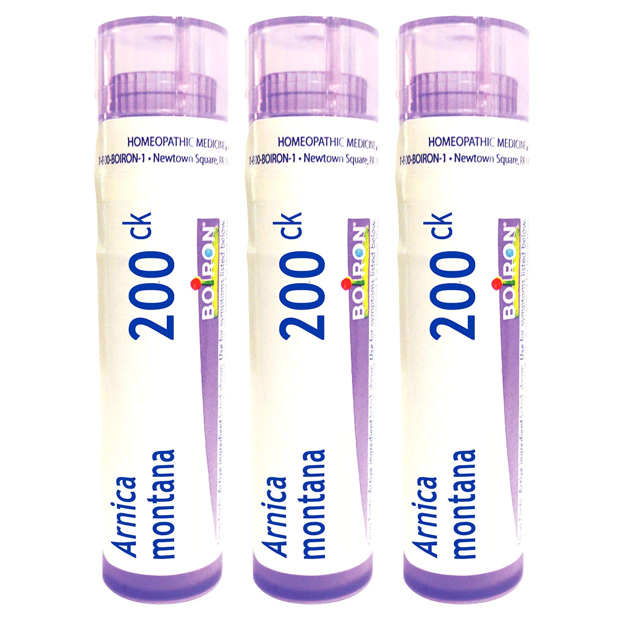 Boiron Arnica Montana 200CK pellets in tubes for convenient muscle relief