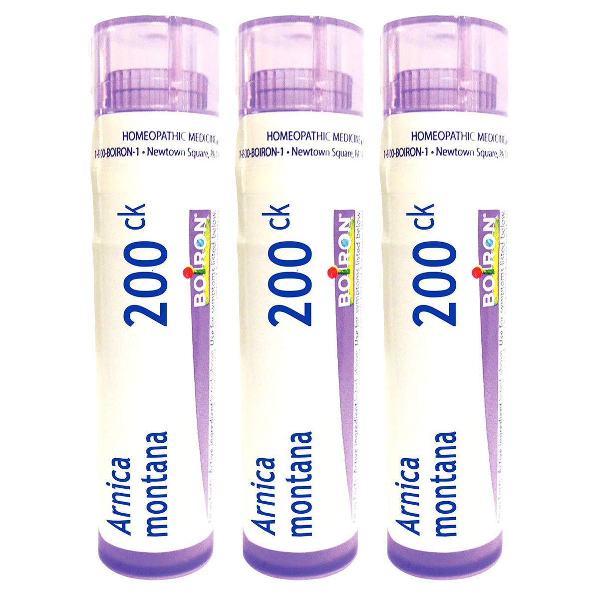 Boiron Arnica Montana 200CK pellets in tubes for convenient muscle relief