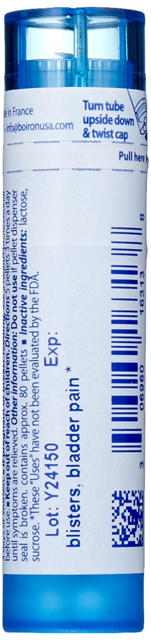 Pellets dissolving quickly to ease blister discomfort with Cantharis 30C