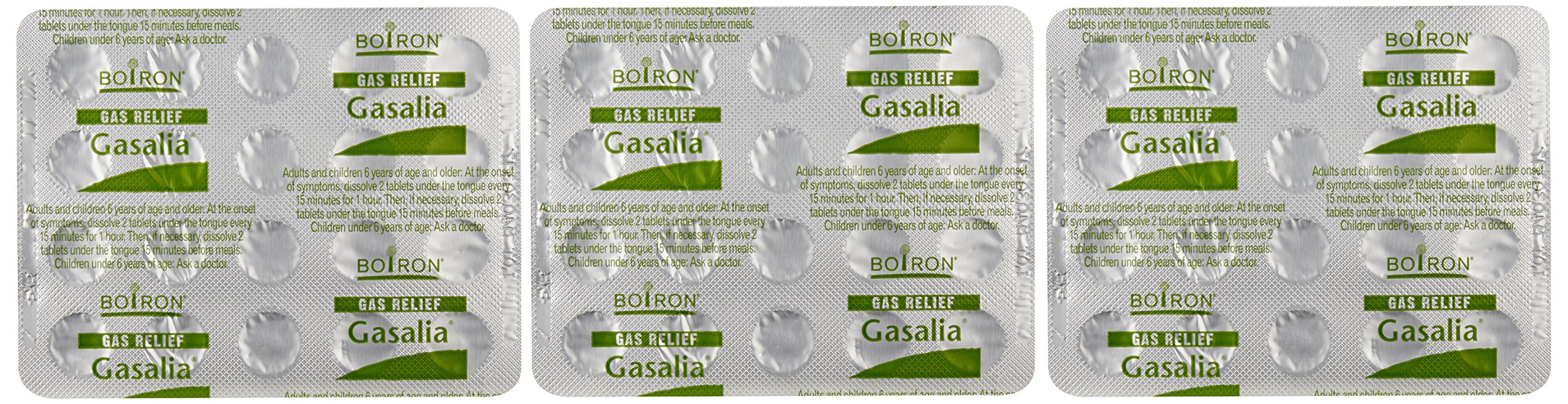 Boiron Gasalia travel pack resting on a bag for on-the-go comfort.