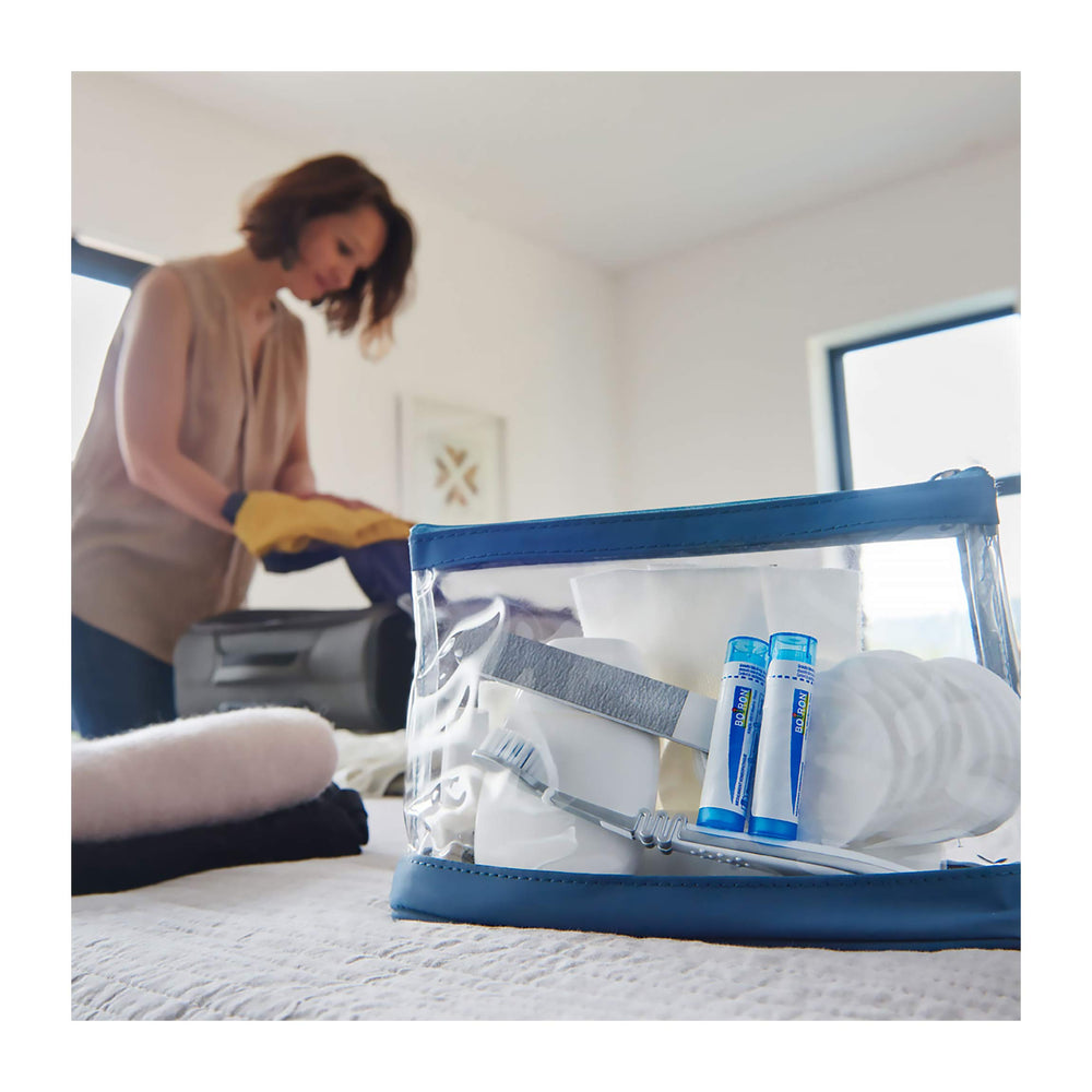 Pellets dispensing from a multi-dose Boiron tube for convenient use.