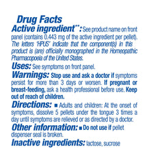 Pellets dissolving under the tongue by Boiron Hepar Sulphuris Calcareum 200CK.