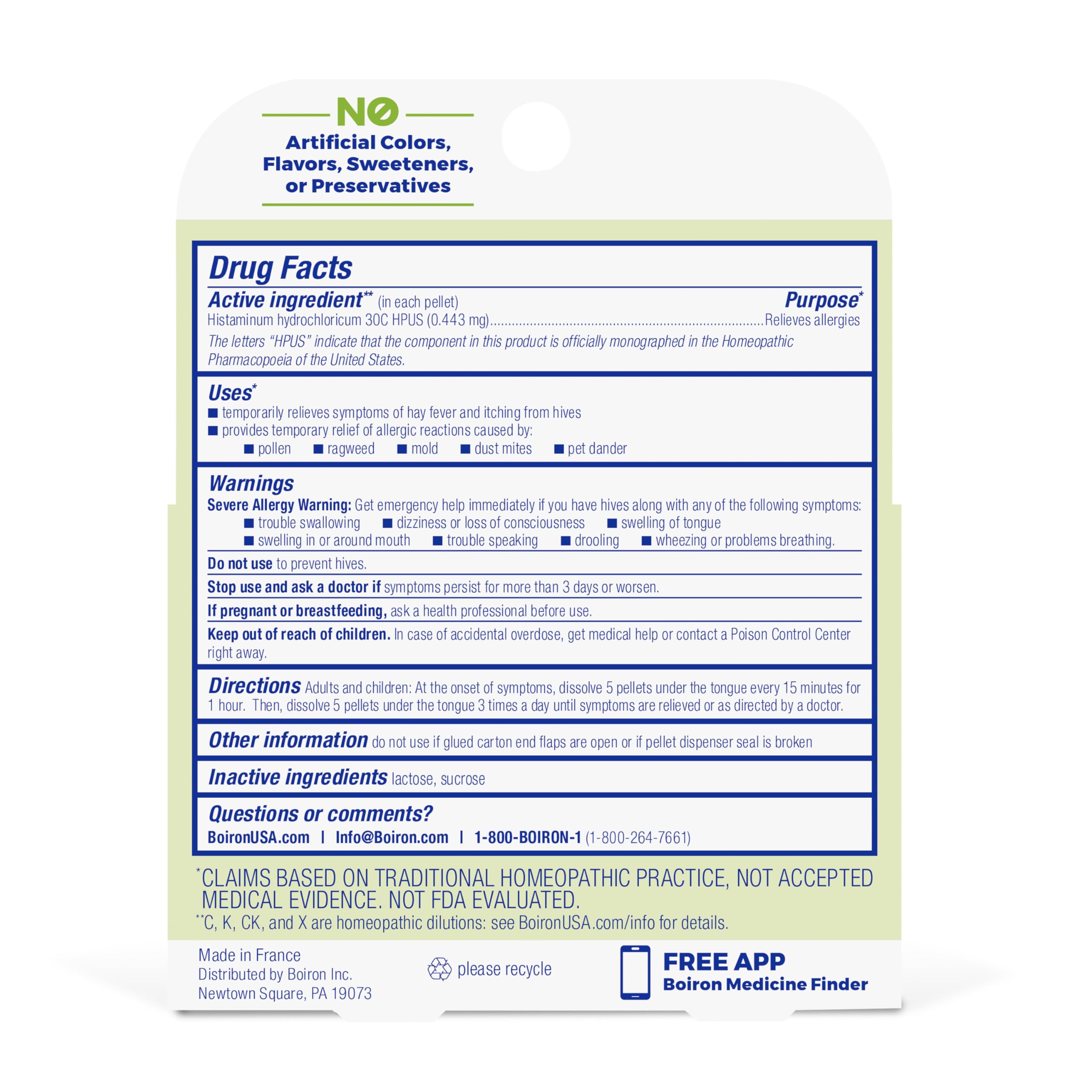 Boiron Histaminum Hydrochloricum 30C adult use in daily life