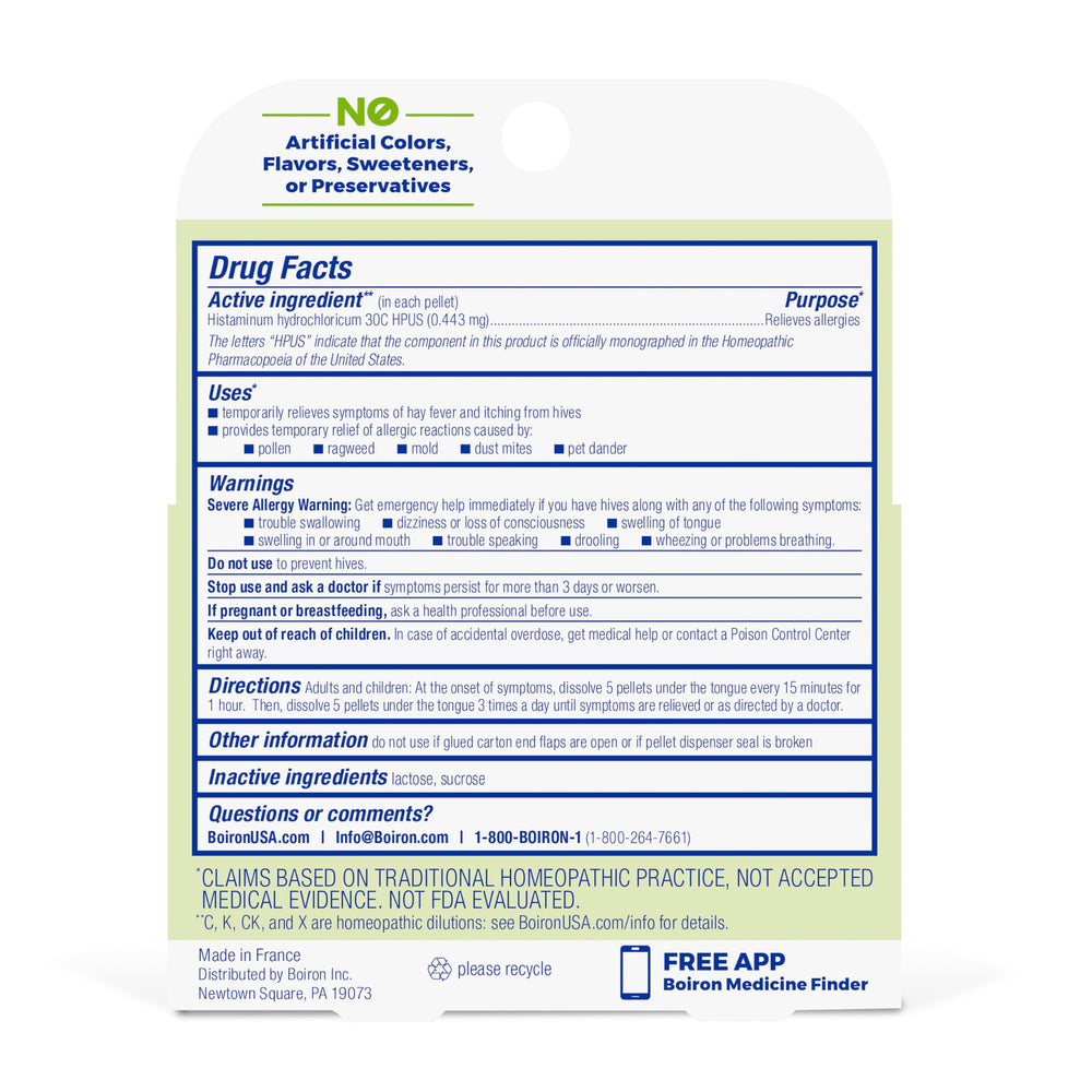 Boiron Histaminum Hydrochloricum 30C adult use in daily life